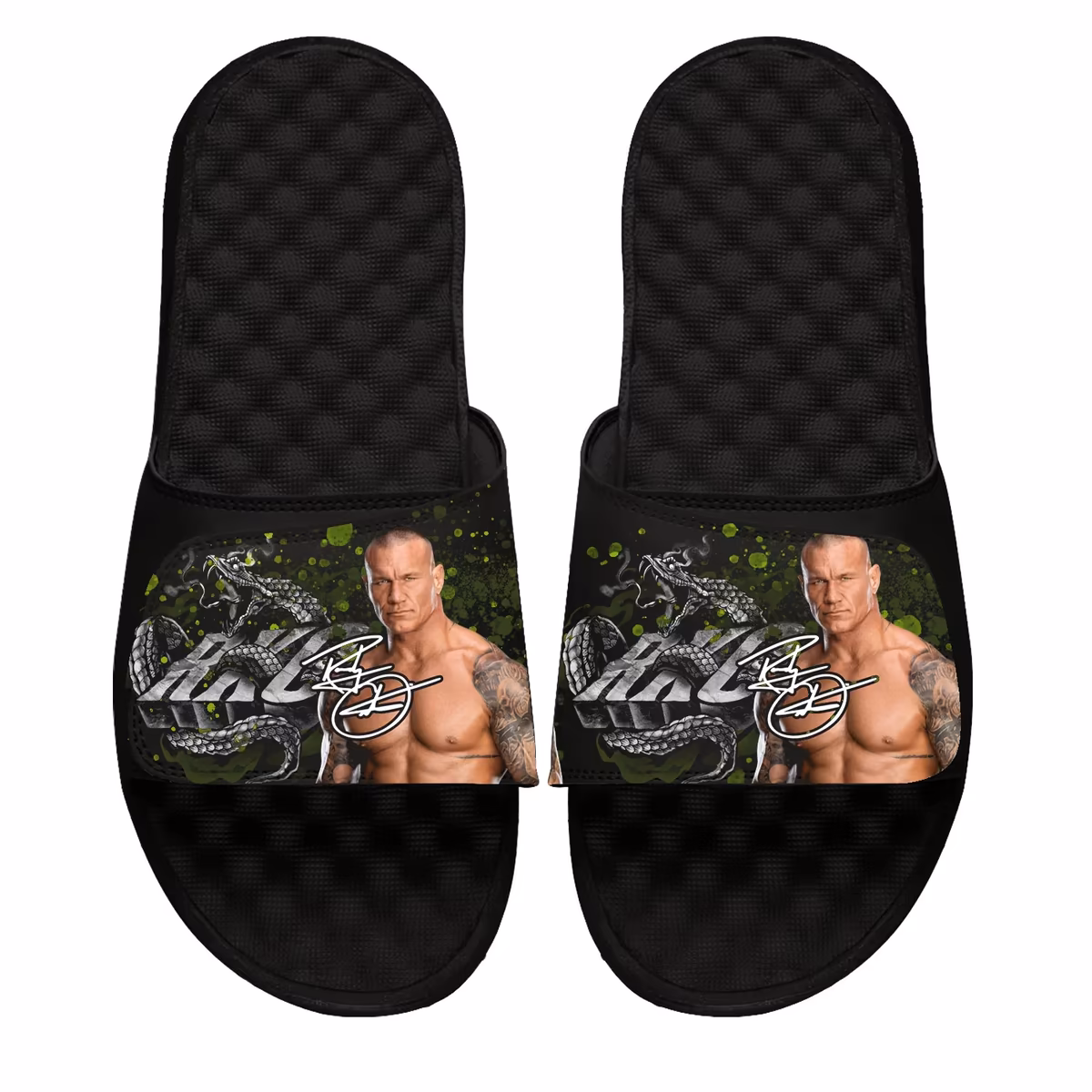 Youth ISlide Black Randy Orton Collage Slide Sandals 9 Youth ISlide Black Randy Orton Collage Slide Sandals