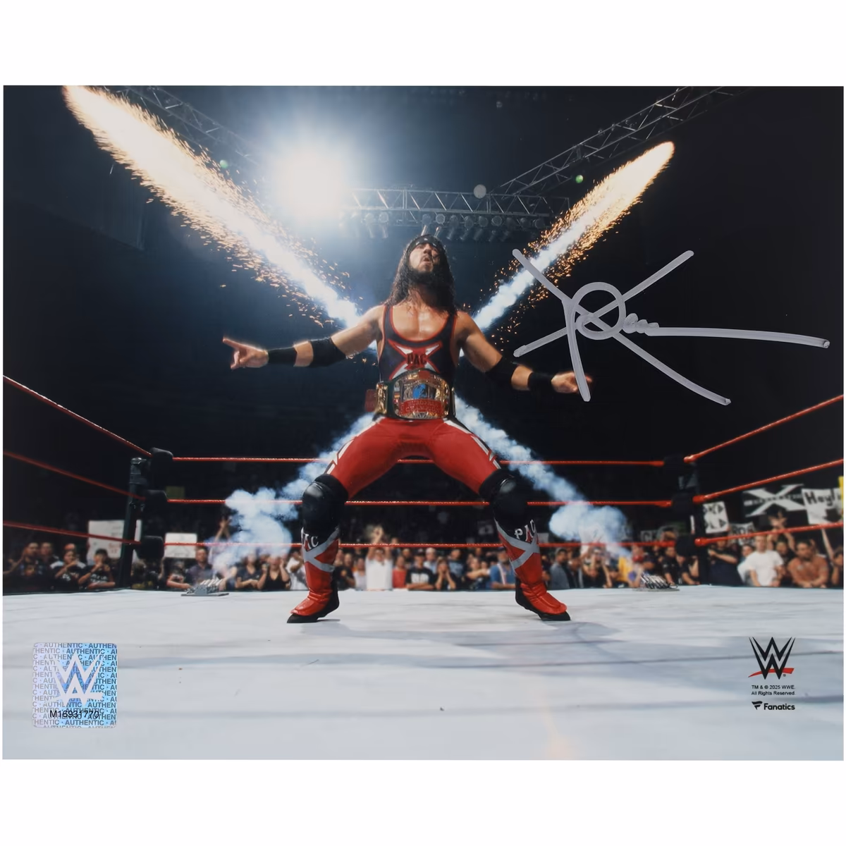 X-Pac WWE Autographed 8" x 10" X-Chop Pyro Entrance Photograph 2 X-Pac WWE Autographed 8" x 10" X-Chop Pyro Entrance Photograph
