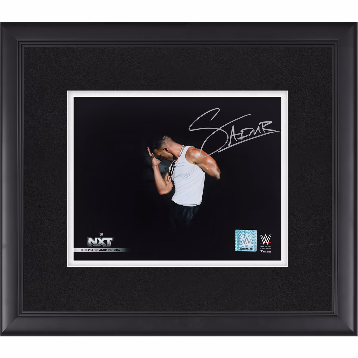 Ricky Saints WWE Autographed Framed 8" x 10" NXT Debut Photograph