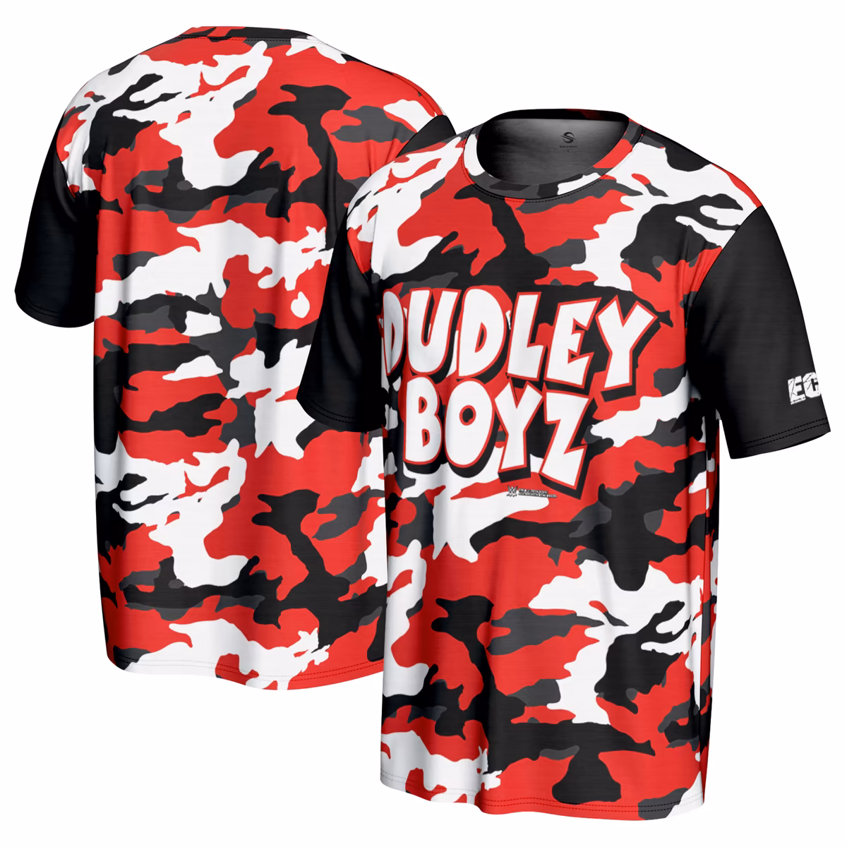Men's ProSphere Black/Red The Dudley Boyz Camo T-Shirt