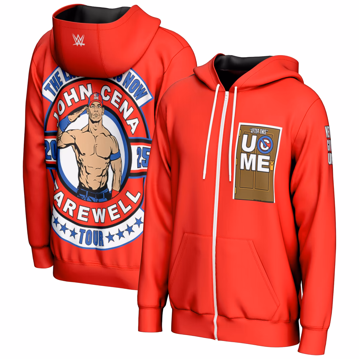 Men's ProSphere Red John Cena Farewell Tour Full-Zip Hoodie