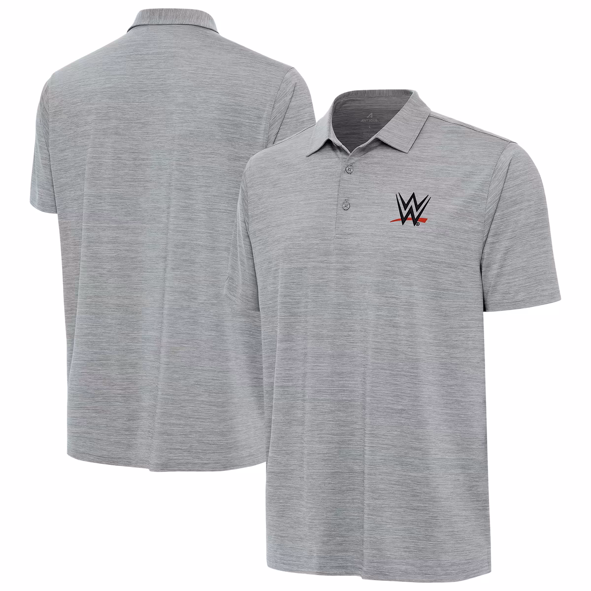 Men's Antigua Heather Gray WWE Layout Polo 1 Men's Antigua Heather Gray WWE Layout Polo
