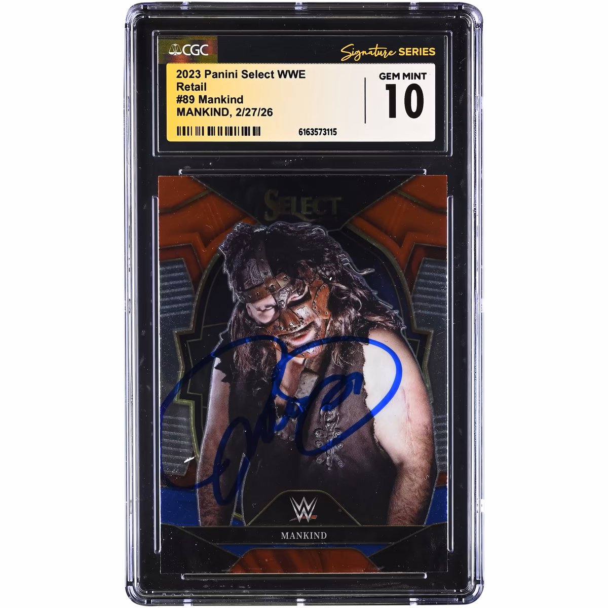 Mick Foley WWE Autographed 2023 Panini Select WWE Retail #89 CGC Authenticated GEM MINT 10 Card
