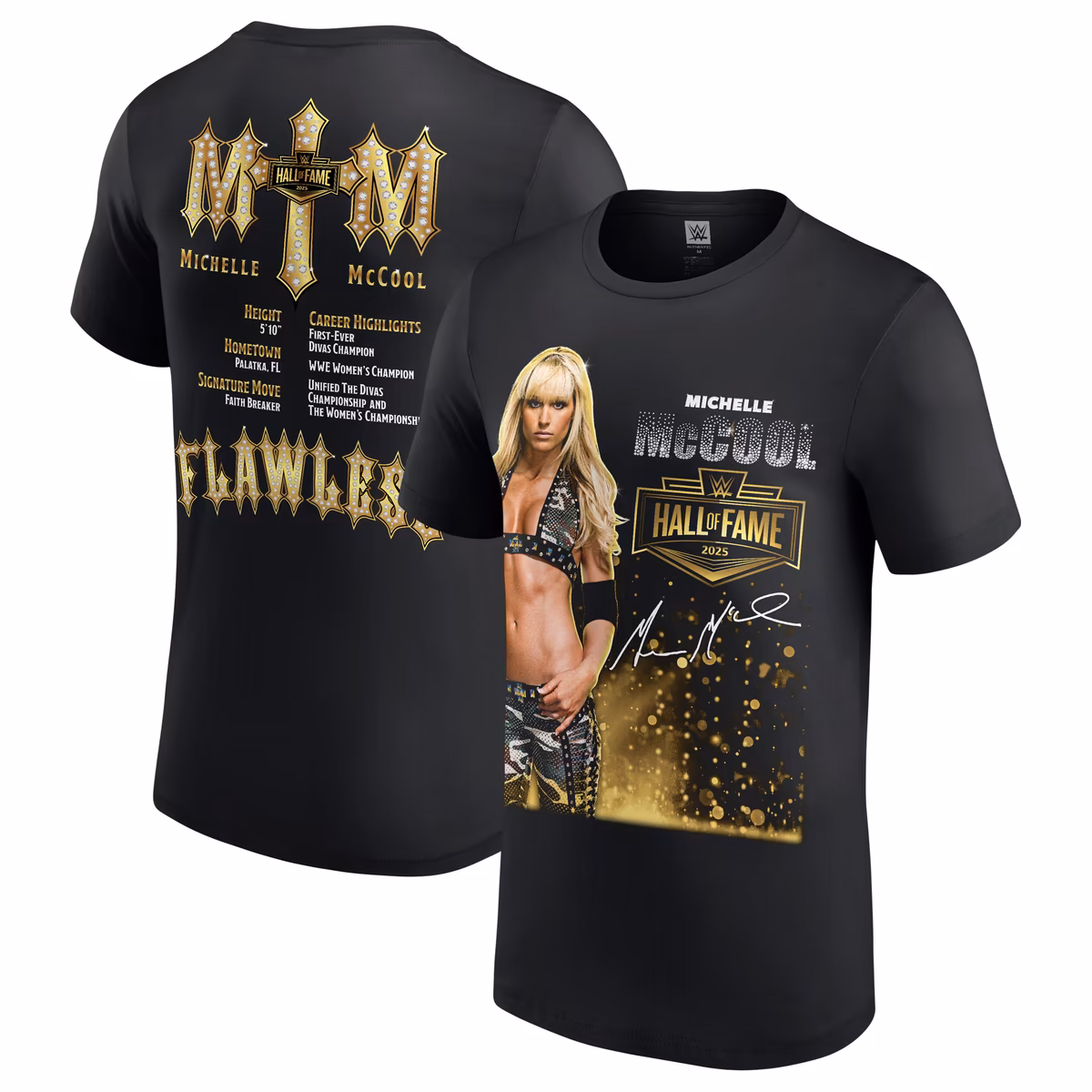 Men's Black Michelle McCool WWE Hall of Fame Class of 2025 T-Shirt 2 Men's Black Michelle McCool WWE Hall of Fame Class of 2025 T-Shirt