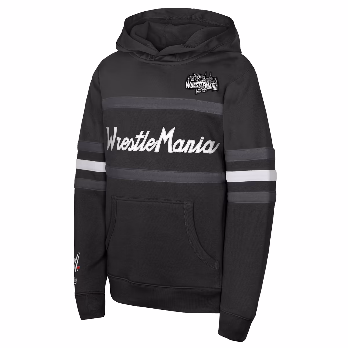 Youth Mitchell & Ness WrestleMania 42 Black Head Coach Hoodie 3 Youth Mitchell & Ness WrestleMania 42 Black Head Coach Hoodie