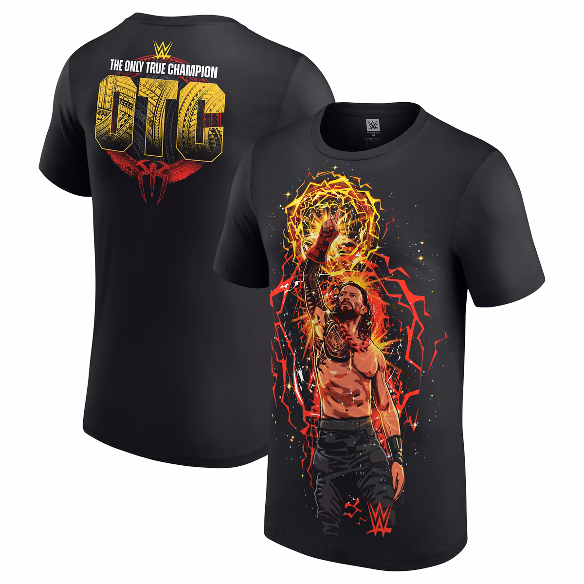 Men's Black Roman Reigns Aura Cartoon T-Shirt 6 Men's Black Roman Reigns Aura Cartoon T-Shirt