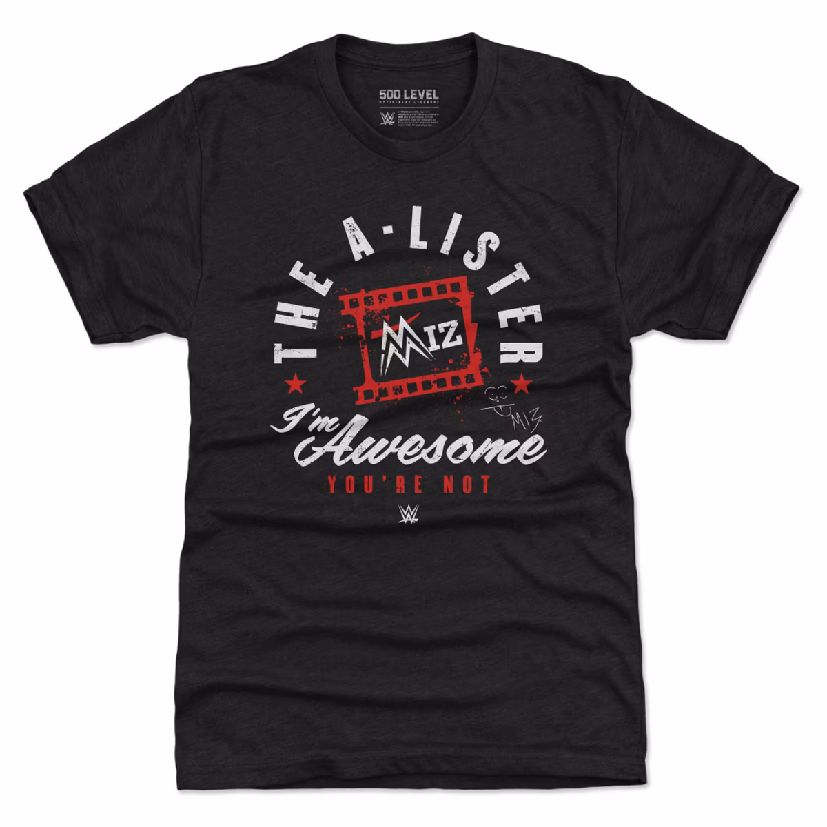 Men's 500 Level Black The Miz I'm Awesome You're Not Premium Tri-Blend T-Shirt