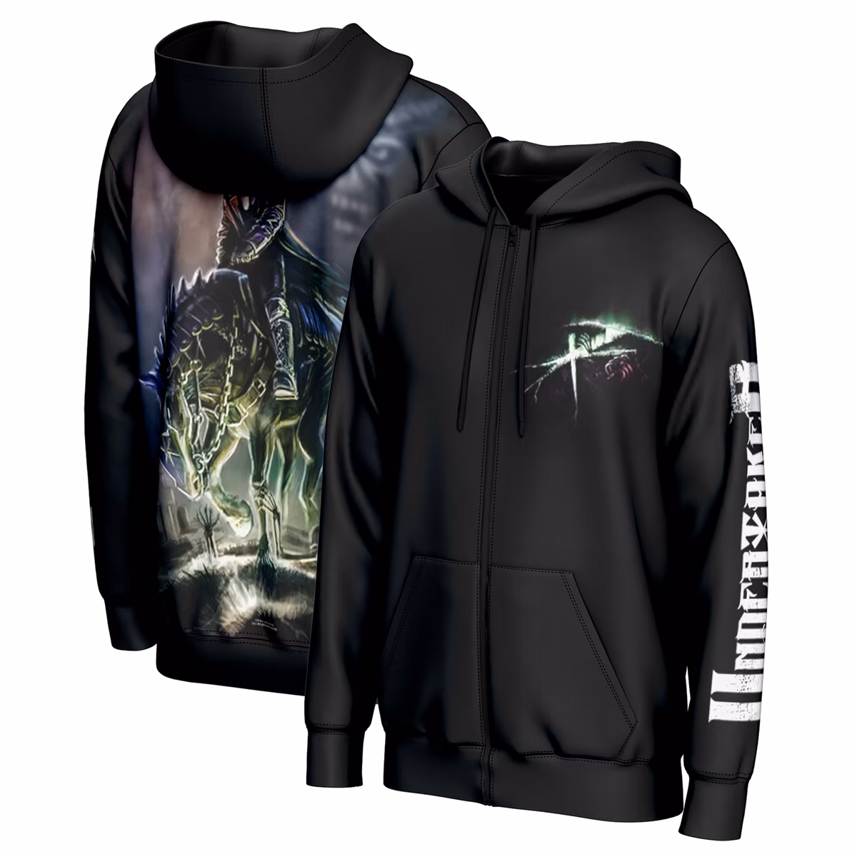 Men's ProSphere Black The Undertaker Symbol Full-Zip Hoodie 21 Men's ProSphere Black The Undertaker Symbol Full-Zip Hoodie
