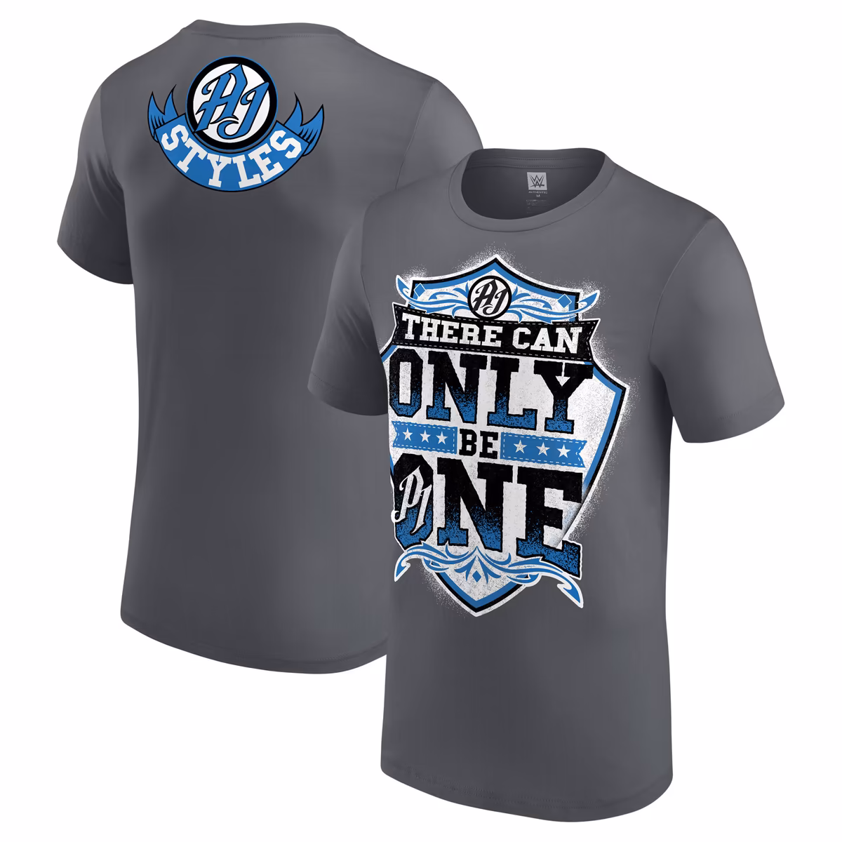 Men's Gray AJ Styles There Can Only Be One T-Shirt 12 Men's Gray AJ Styles There Can Only Be One T-Shirt