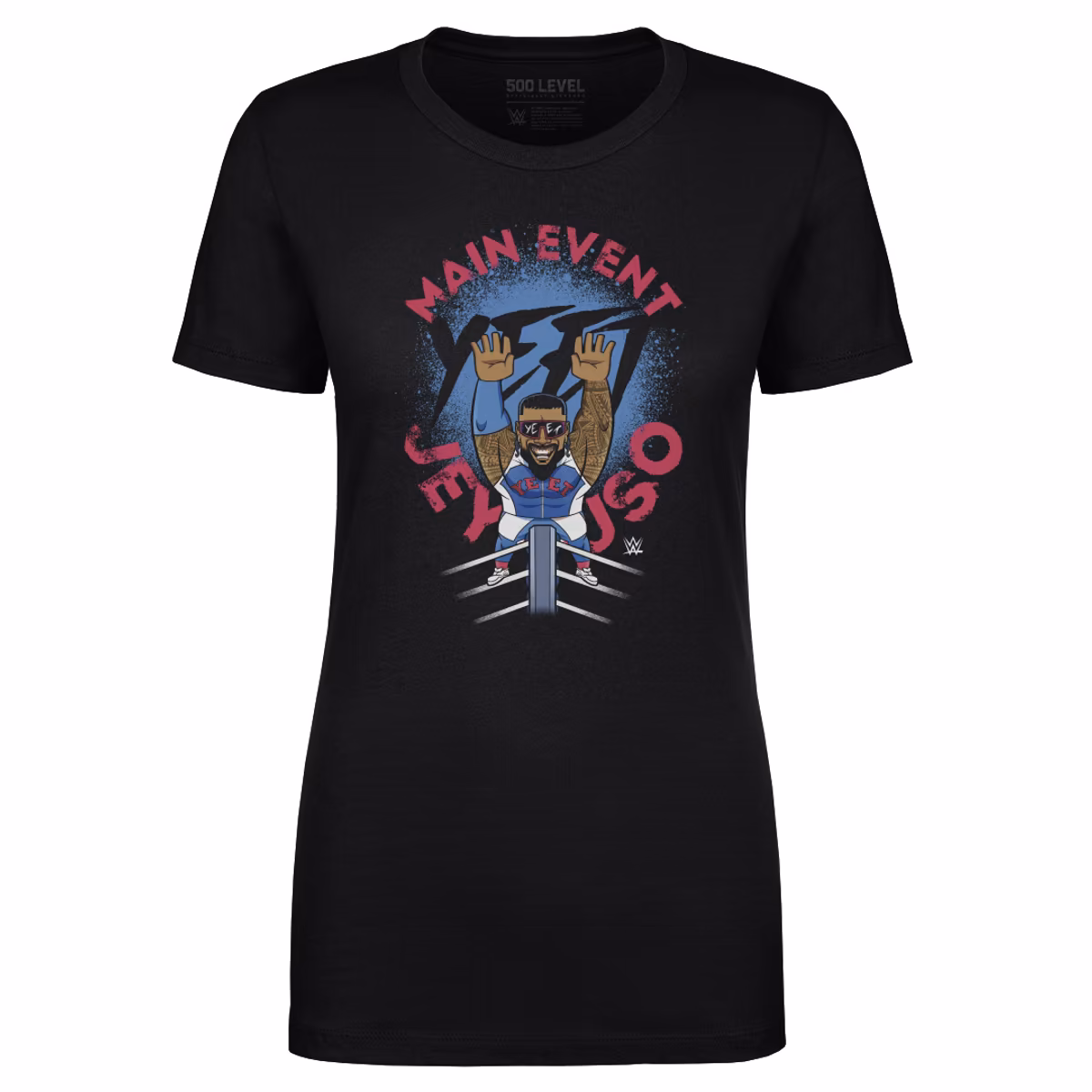 Women's 500 Level Black Jey Uso Big Shots Ropes T-Shirt