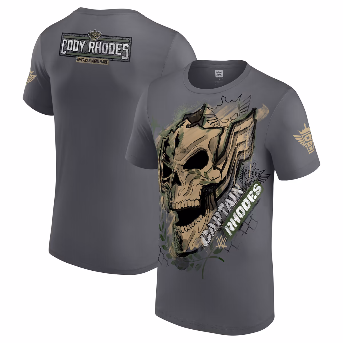 Men's Gray Cody Rhodes Helmet T-Shirt 2 Men's Gray Cody Rhodes Helmet T-Shirt
