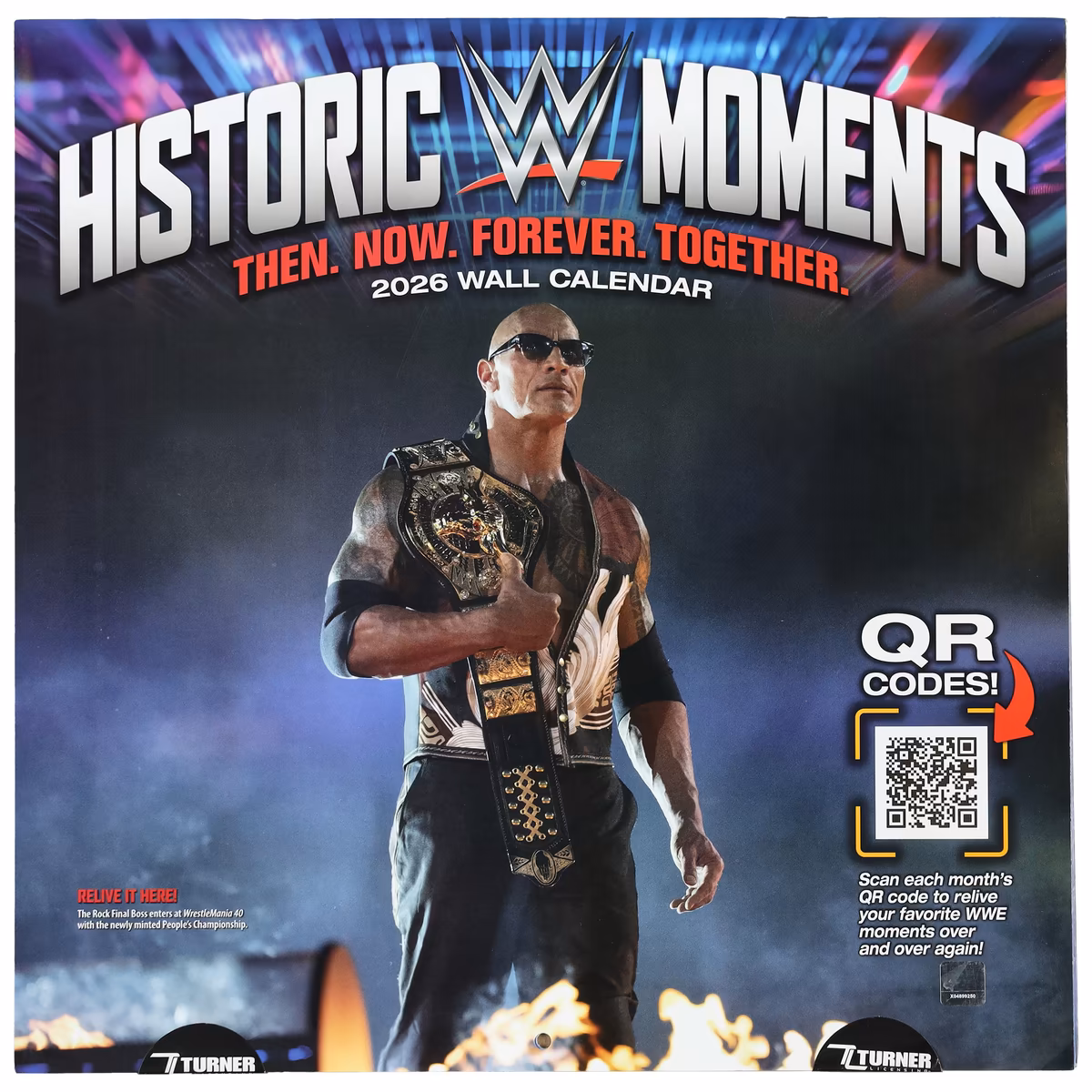 WWE Historic Events 16-Month 2026 Wall Calendar