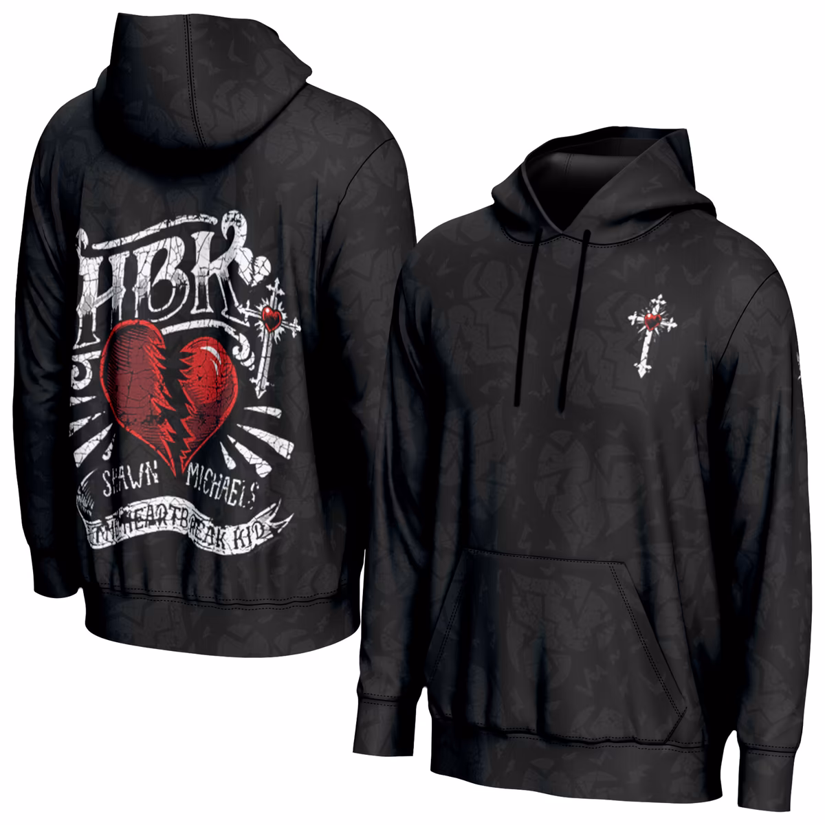 Men's ProSphere Black Shawn Michaels Heartbreak Kid Pullover Hoodie 2 Men's ProSphere Black Shawn Michaels Heartbreak Kid Pullover Hoodie