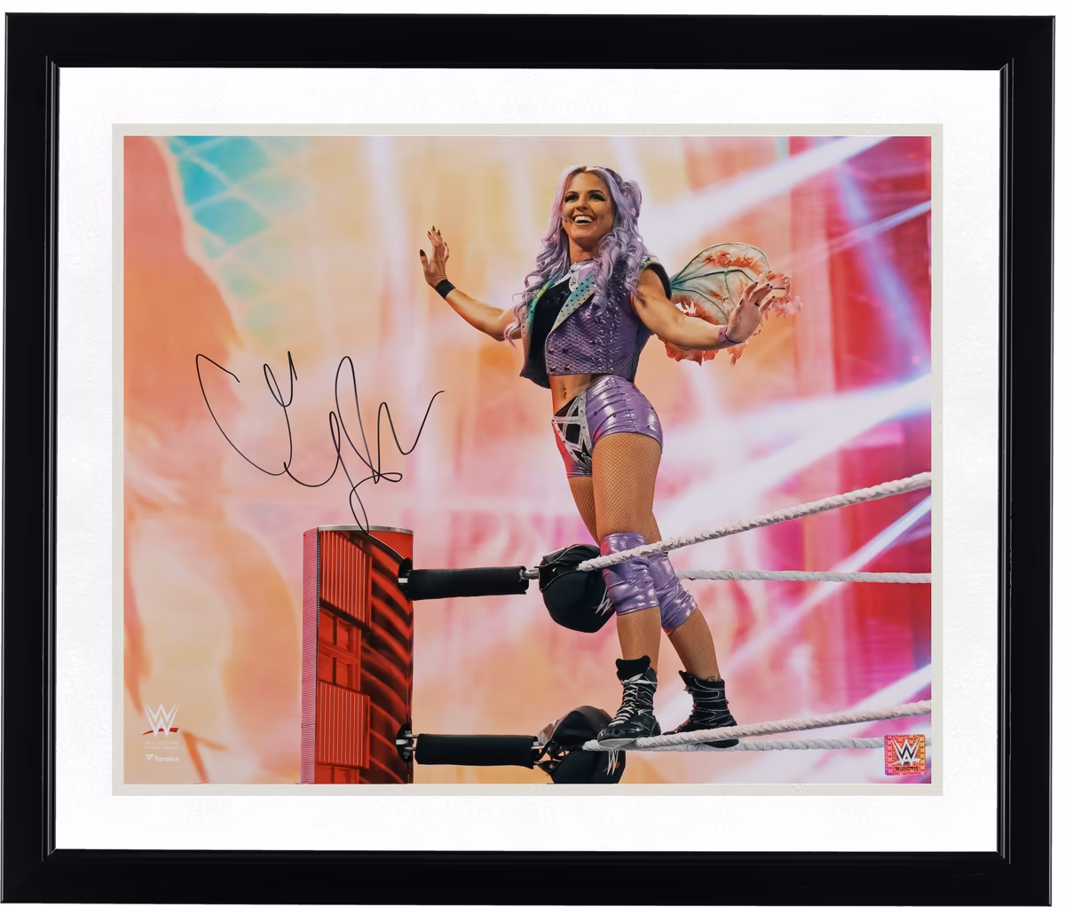 Candice LeRae WWE Autographed 16" x 20" Entrance on Ropes Photograph 3 Candice LeRae WWE Autographed 16" x 20" Entrance on Ropes Photograph