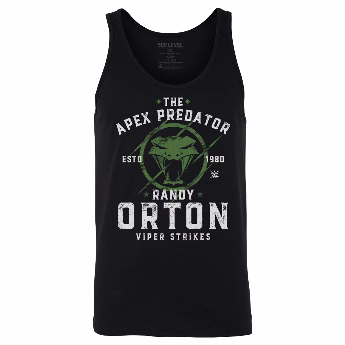 Men's 500 Level Black Randy Orton Apex Predator Tank Top 8 Men's 500 Level Black Randy Orton Apex Predator Tank Top
