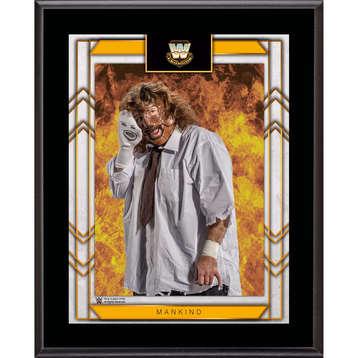 Mankind WWE Framed 10.5" x 13" Sublimated Plaque 7 Mankind WWE Framed 10.5" x 13" Sublimated Plaque