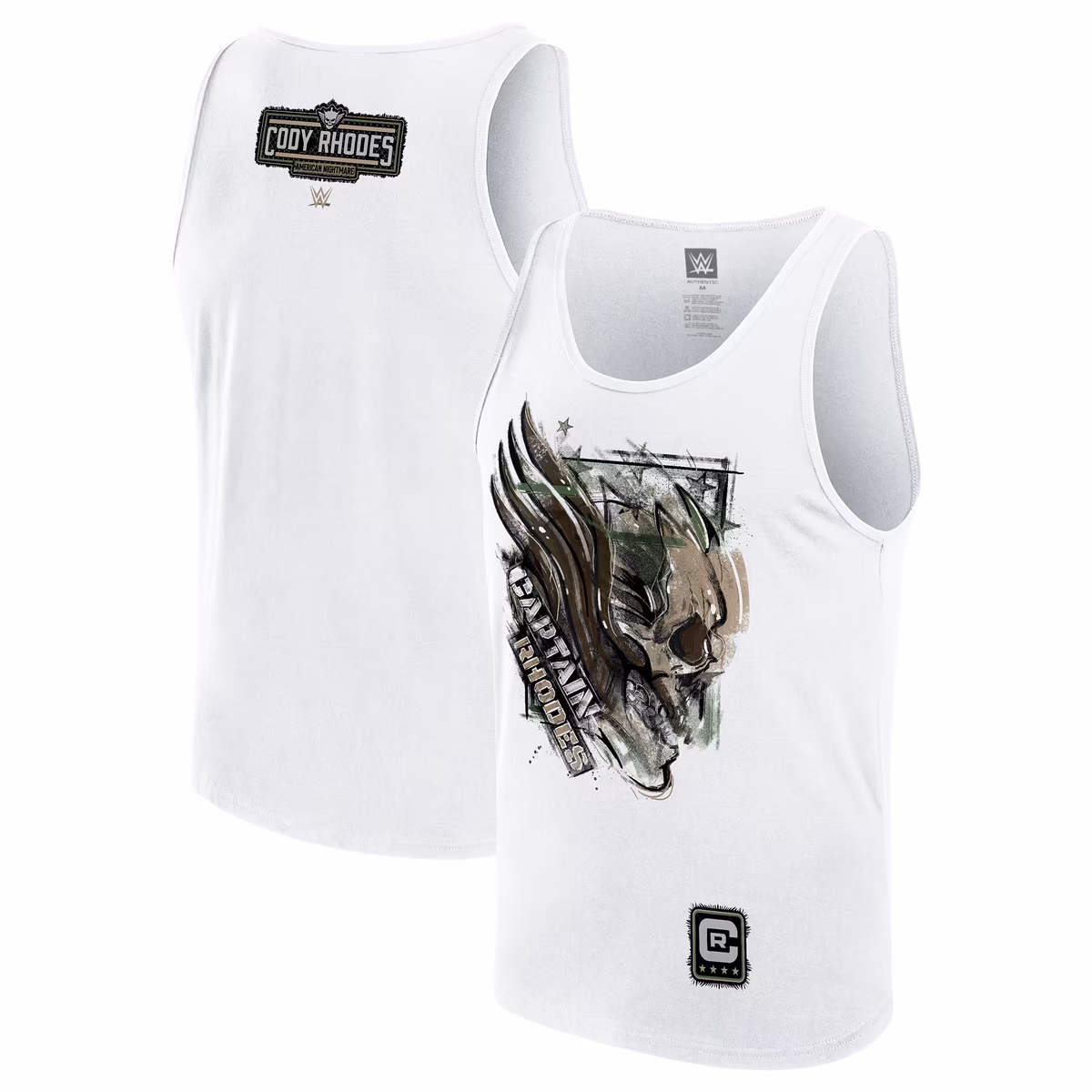 Men's White Cody Rhodes Captain Rhodes Tank Top 1 Men's White Cody Rhodes Captain Rhodes Tank Top