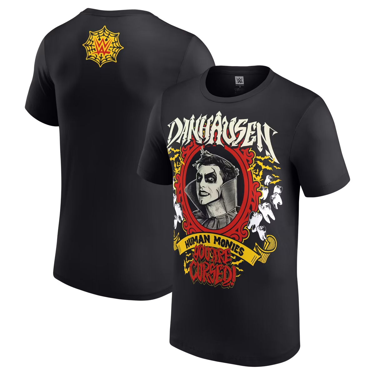 Men's Black Danhausen Human Monies Cursed T-Shirt