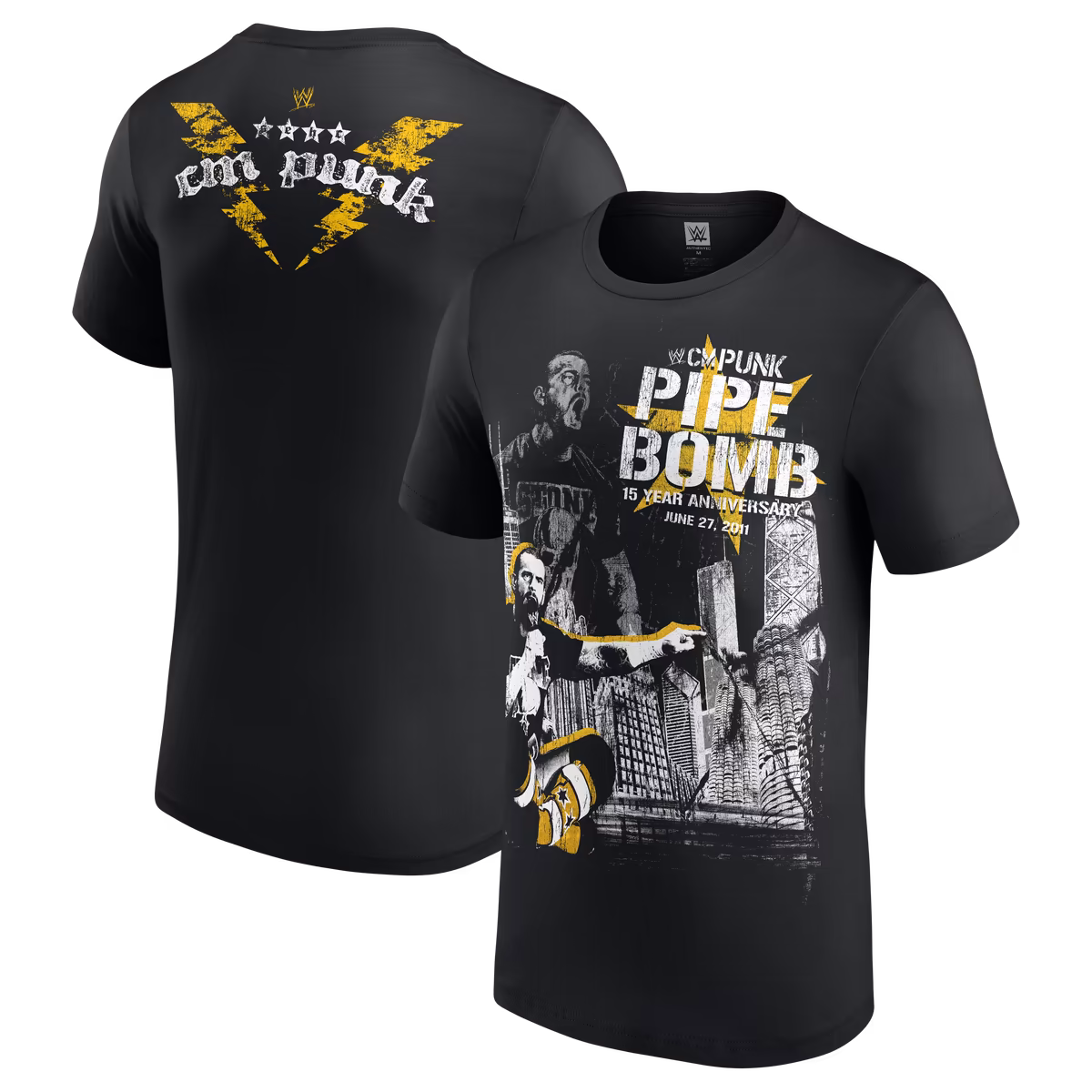 Men's Black CM Punk Pipe Bomb Speech 15 Year Anniversary T-Shirt 8 Men's Black CM Punk Pipe Bomb Speech 15 Year Anniversary T-Shirt