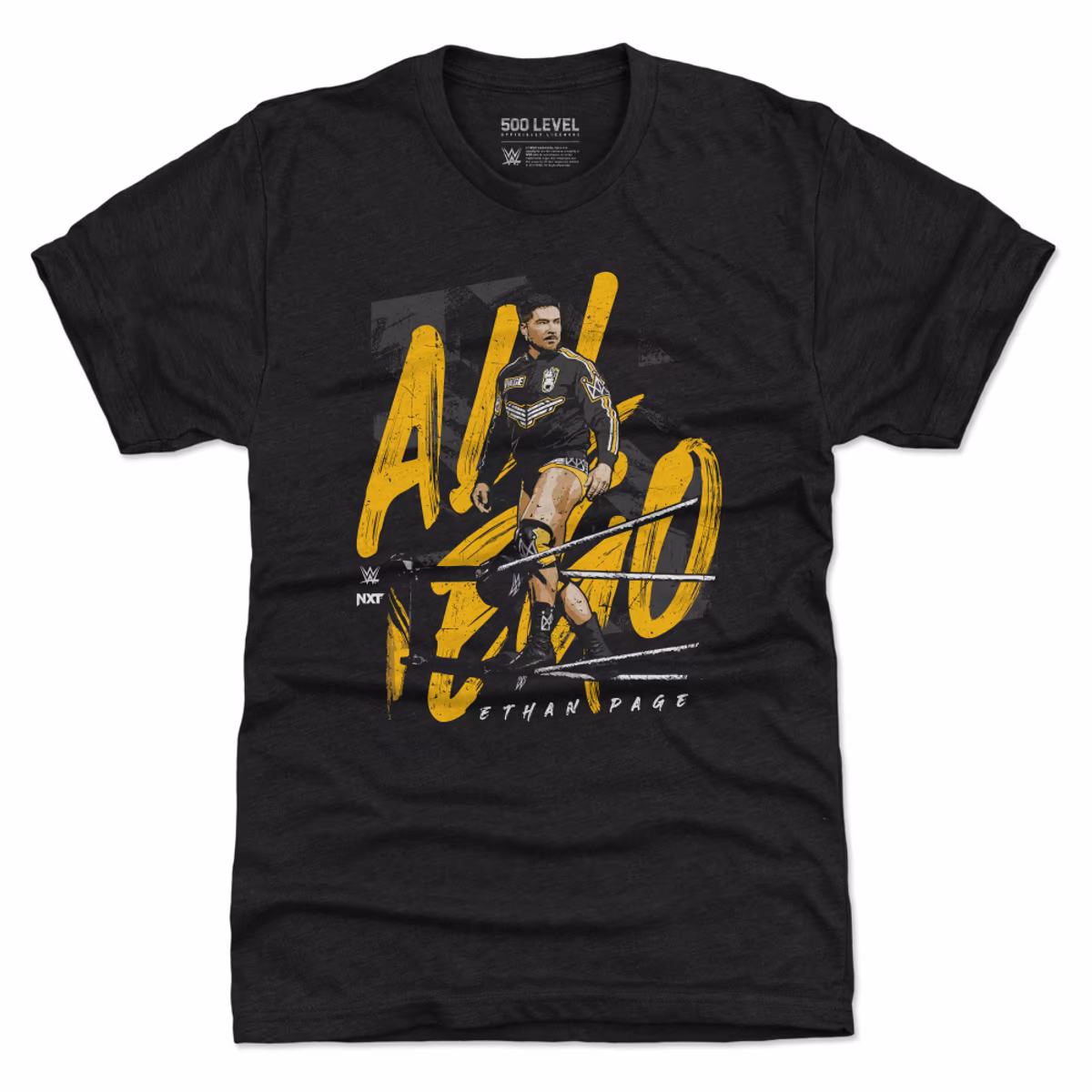 Men's 500 Level  Heather Black Ethan Page All Ego Premium Tri-Blend T-Shirt