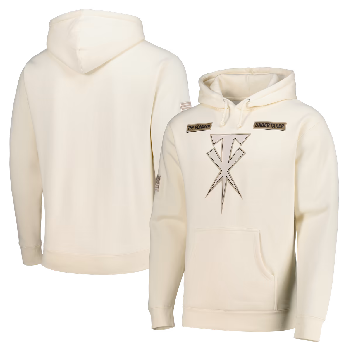 Men's Cream The Undertaker Cross Bone Hoodie