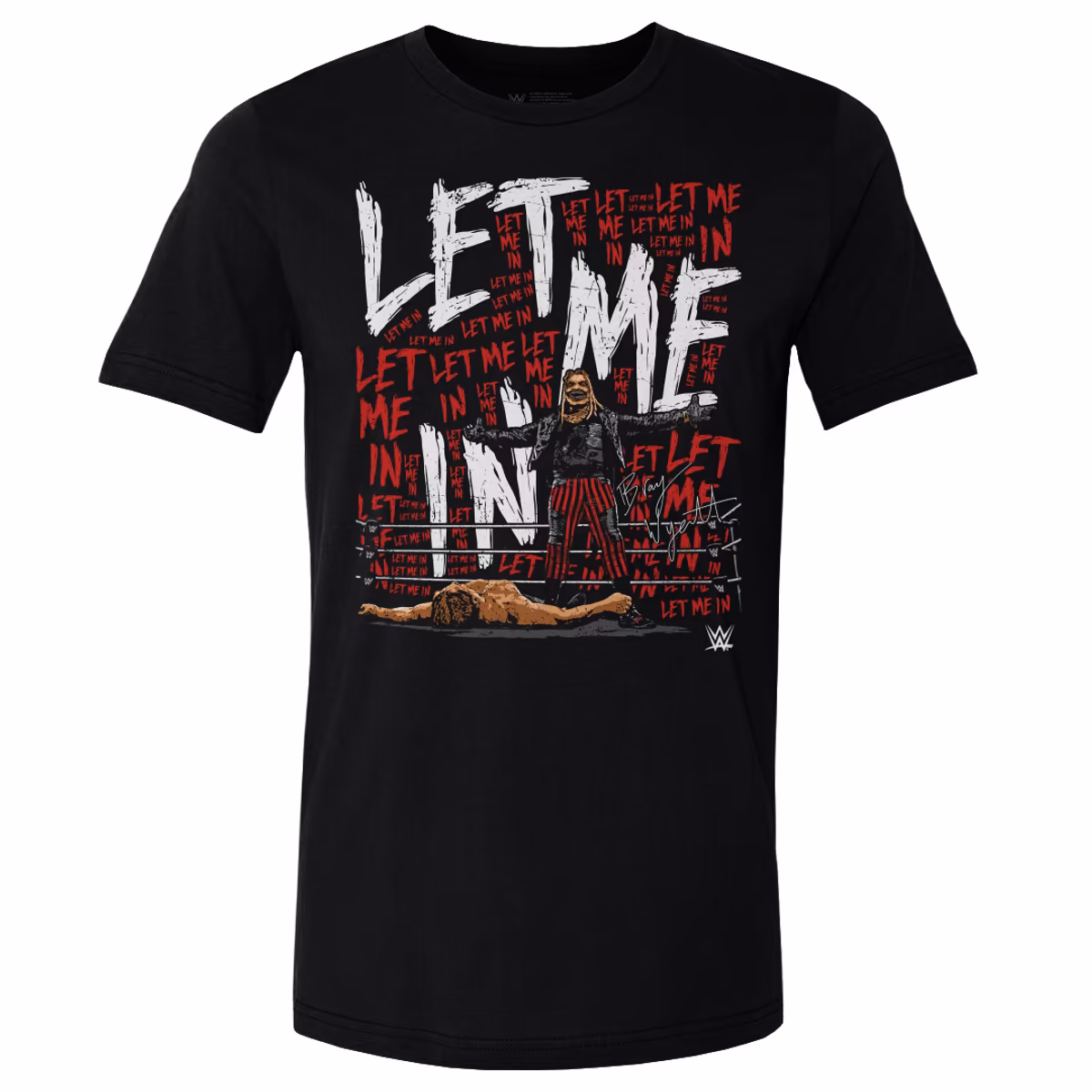 Men's 500 Level Black Bray Wyatt Let Me In Repeat T-Shirt