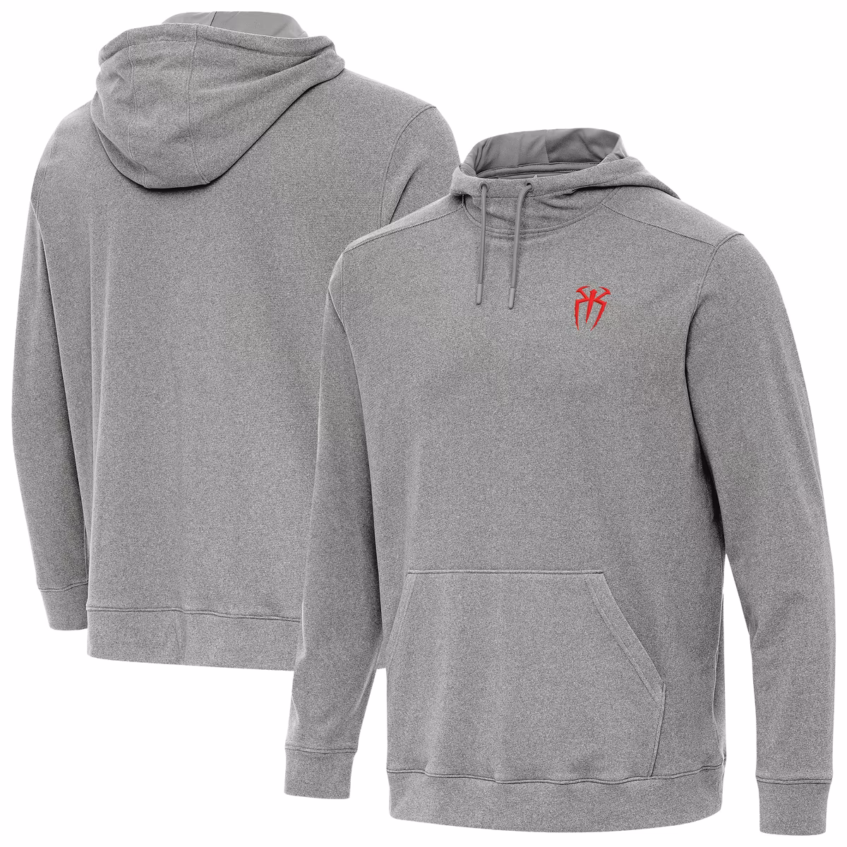 Men's Antigua Heather Charcoal Roman Reigns Cloud Hoodie 1 Men's Antigua Heather Charcoal Roman Reigns Cloud Hoodie