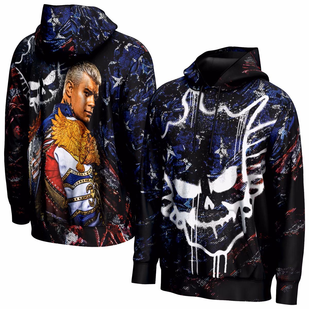 Men's ProSphere Black Cody Rhodes Adrenaline Pullover Hoodie 9 Men's ProSphere Black Cody Rhodes Adrenaline Pullover Hoodie