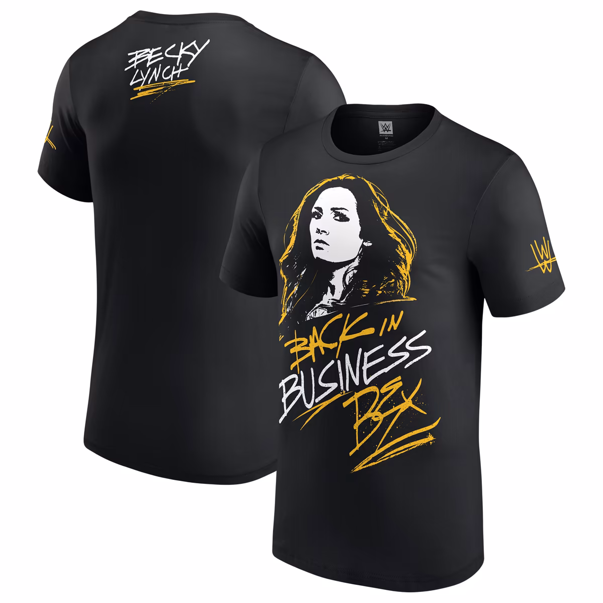 Men's Black Becky Lynch Back In Business Bex T-Shirt 2 Men's Black Becky Lynch Back In Business Bex T-Shirt