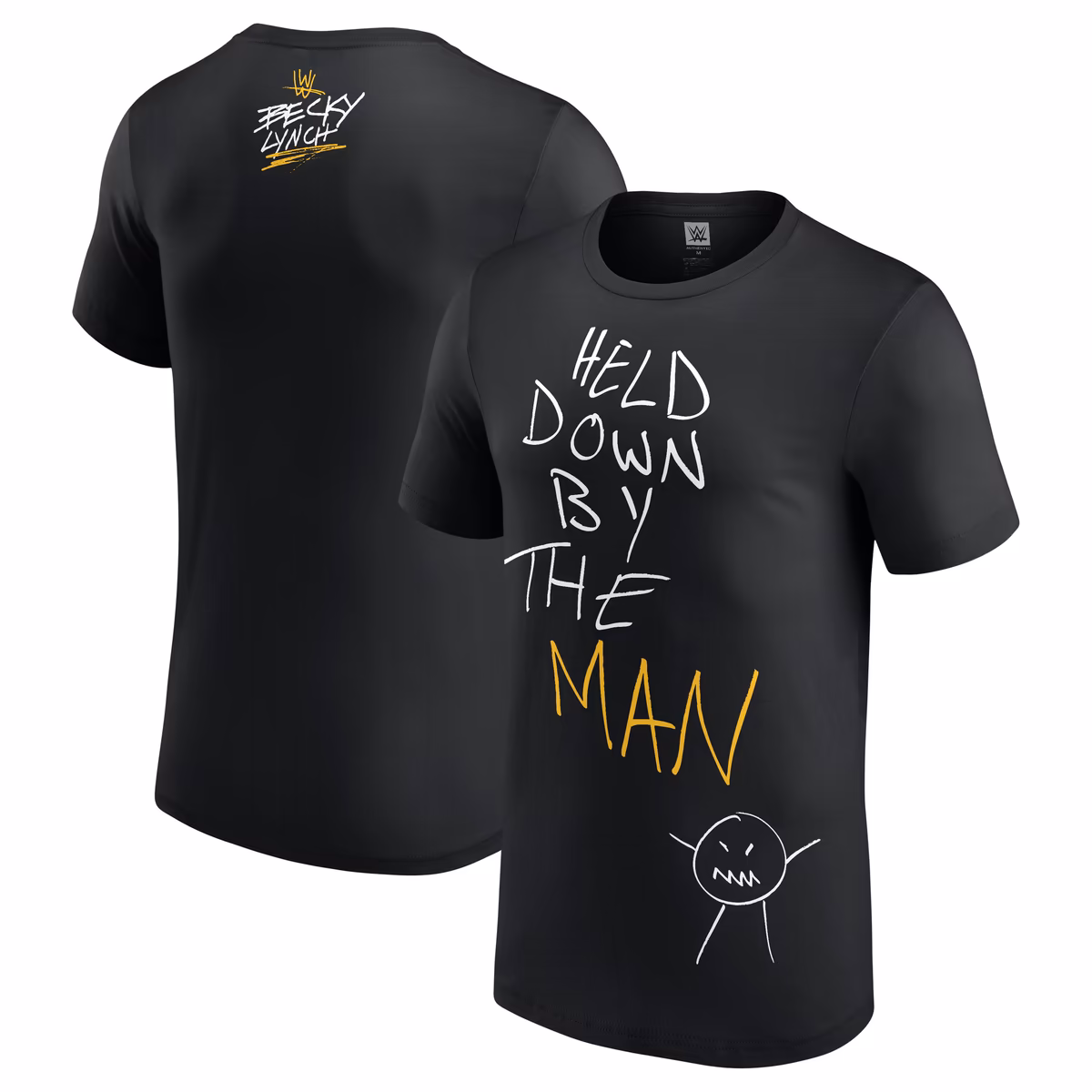 Men's Black Becky Lynch Held Down By The Man T-Shirt 3 Men's Black Becky Lynch Held Down By The Man T-Shirt