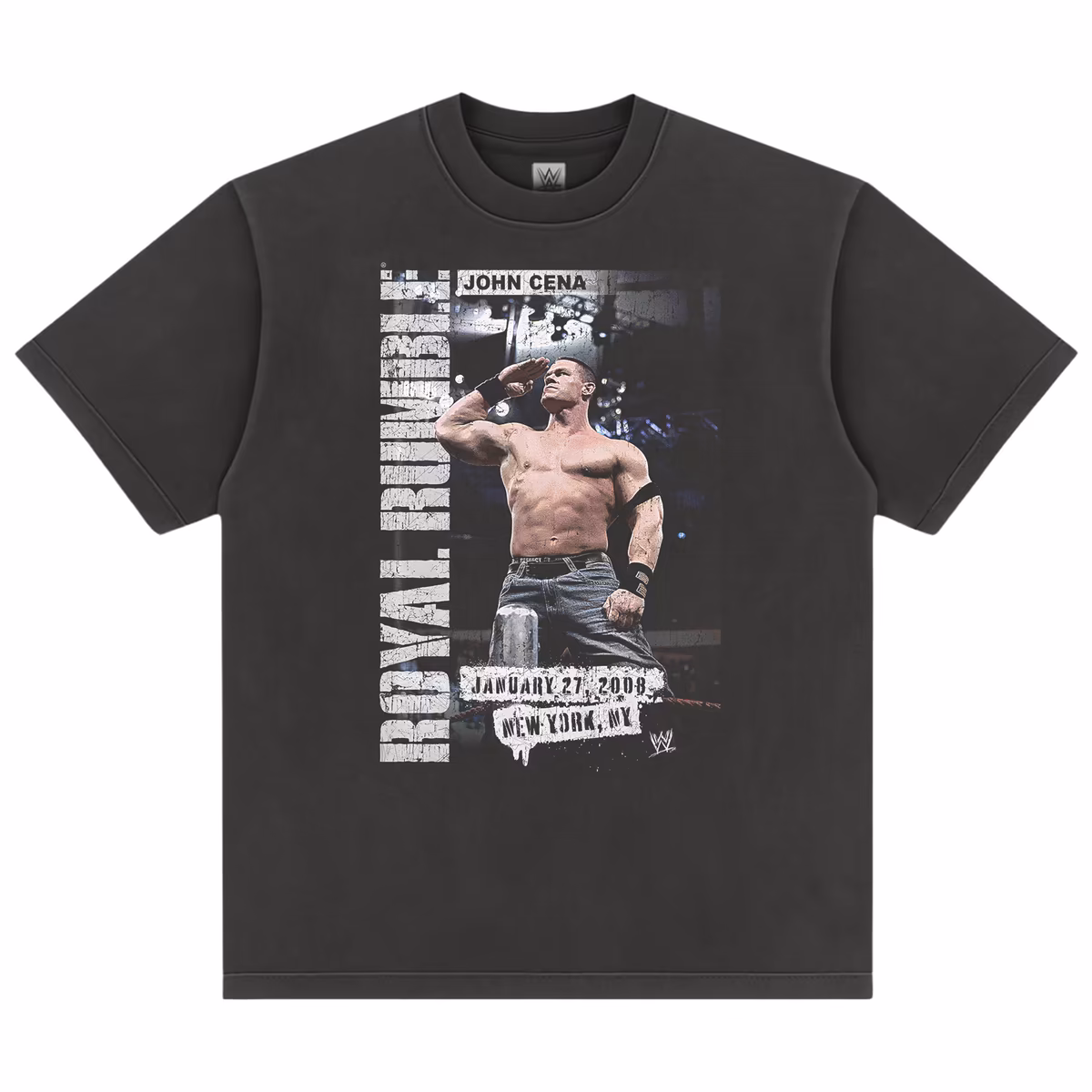 Men's Black John Cena Royal Rumble 2008 Boxy T-Shirt 11 Men's Black John Cena Royal Rumble 2008 Boxy T-Shirt