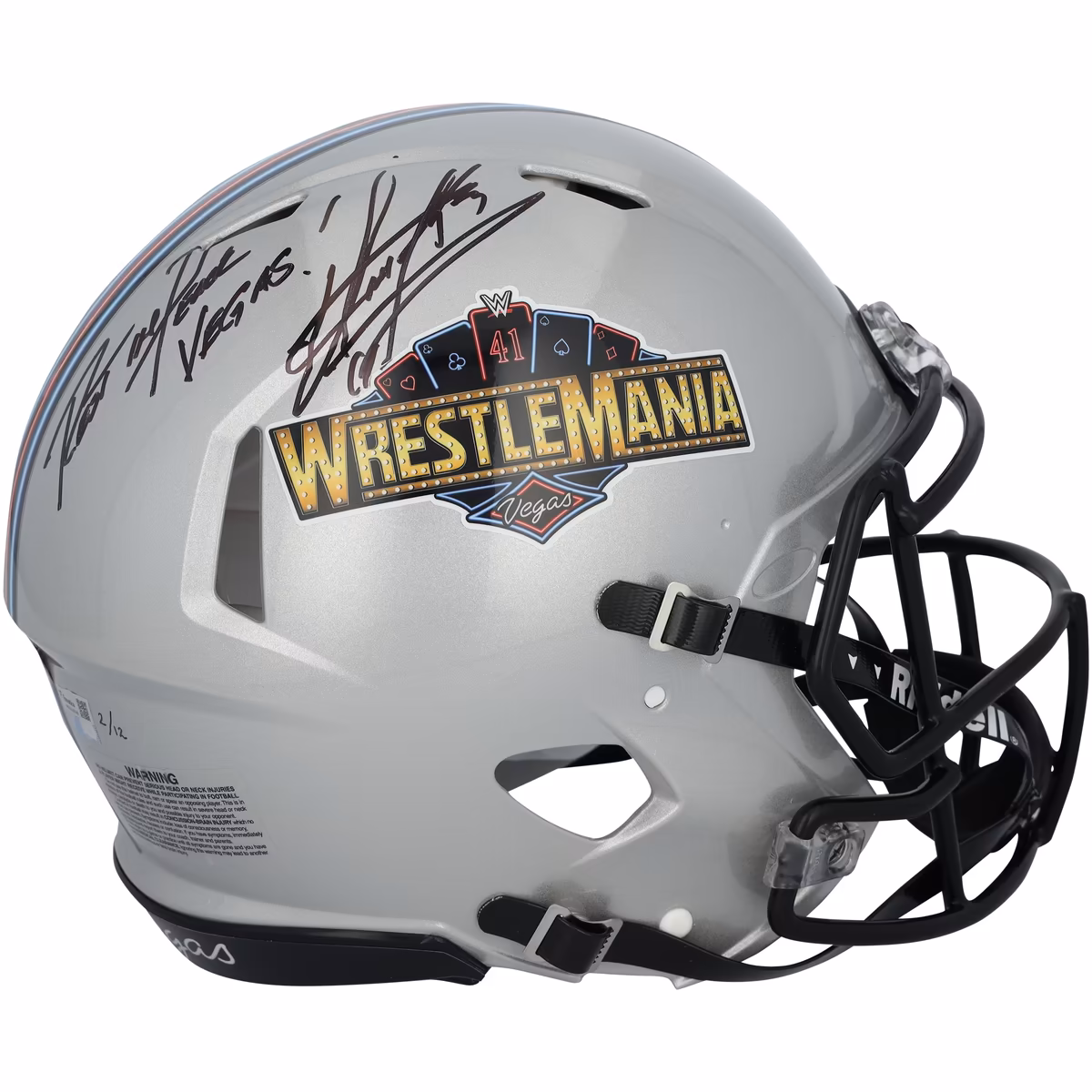 The Undertaker WWE Autographed Riddell WrestleMania 41 Speed Authentic Helmet with "Rest In Peace Vegas" Inscription - Limited Edition of 12 7 The Undertaker WWE Autographed Riddell WrestleMania 41 Speed Authentic Helmet with "Rest In Peace Vegas" Inscription - Limited Edition of 12
