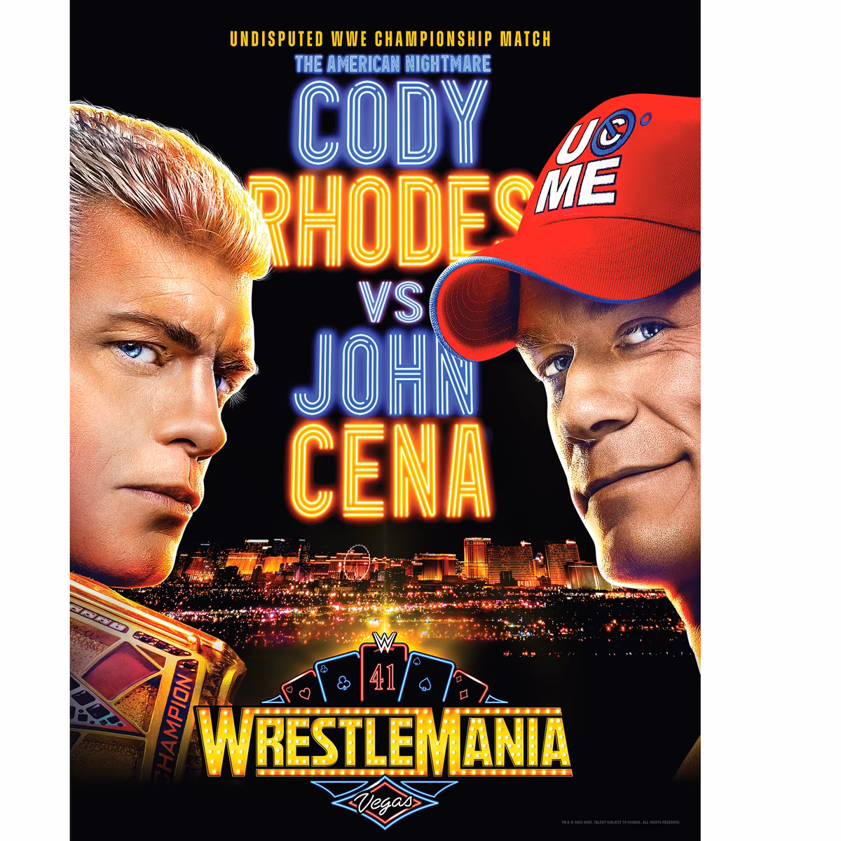 WWE WrestleMania 41 Unsigned 18" x 24" Event Poster Art Photograph