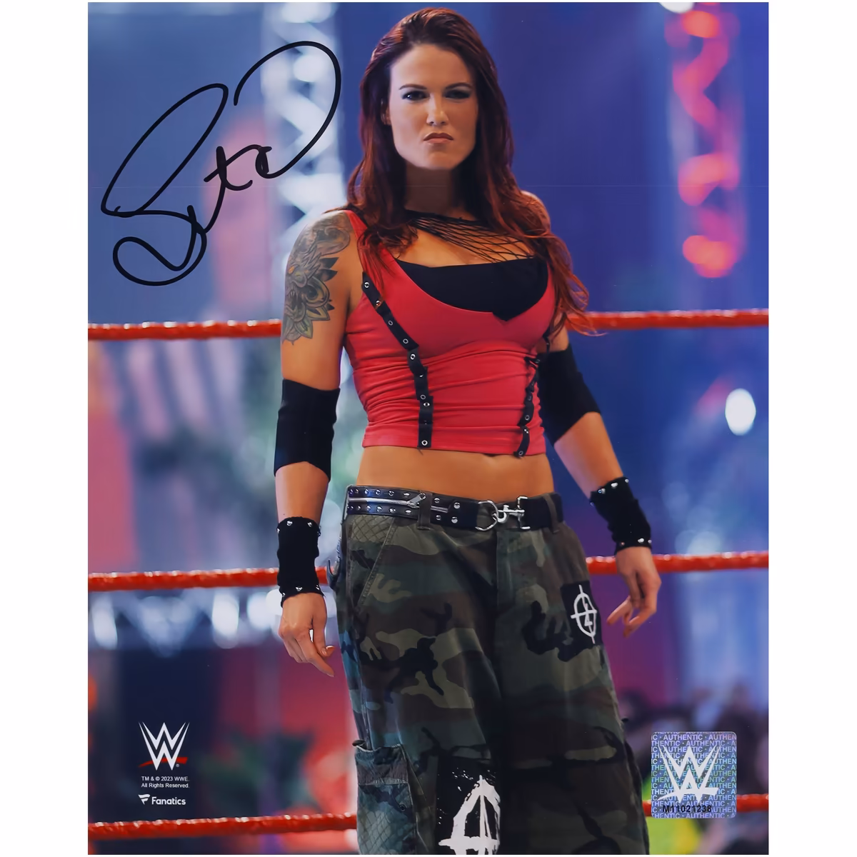 Lita WWE Autographed 8" x 10" Entrance Photograph 9 Lita WWE Autographed 8" x 10" Entrance Photograph