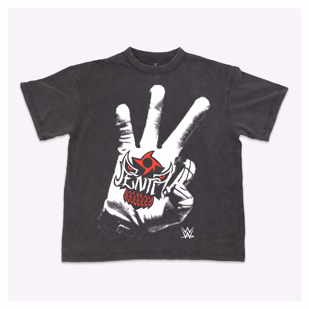 Men's Ripple Junction Black Penta Hand Sign Graphic T-Shirt 3 Men's Ripple Junction Black Penta Hand Sign Graphic T-Shirt