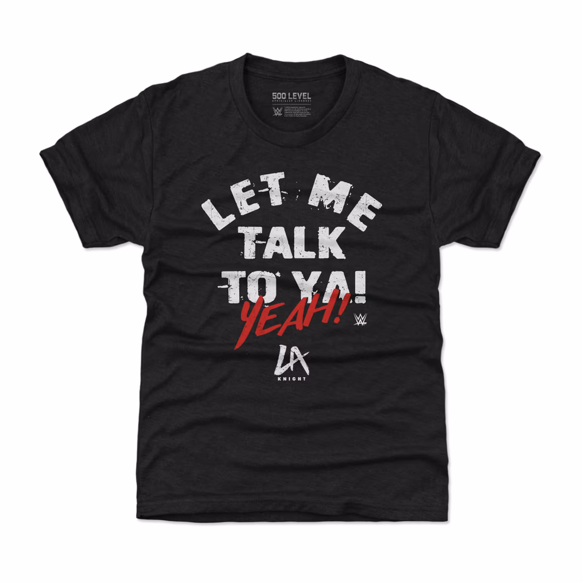 Youth 500 Level Black LA Knight Let Me Talk To Ya! T-Shirt 1 Youth 500 Level Black LA Knight Let Me Talk To Ya! T-Shirt