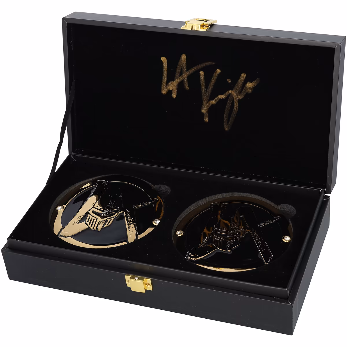 LA Knight WWE Autographed Side Plate Set In Gift Box 2 LA Knight WWE Autographed Side Plate Set In Gift Box