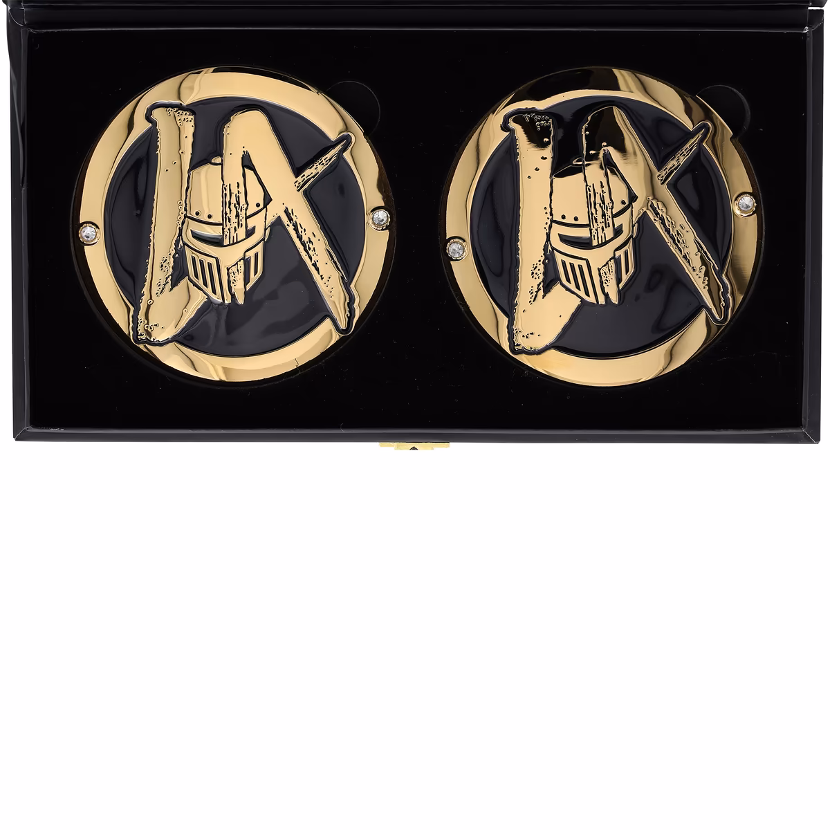 LA Knight WWE Autographed Side Plate Set In Gift Box 4 LA Knight WWE Autographed Side Plate Set In Gift Box