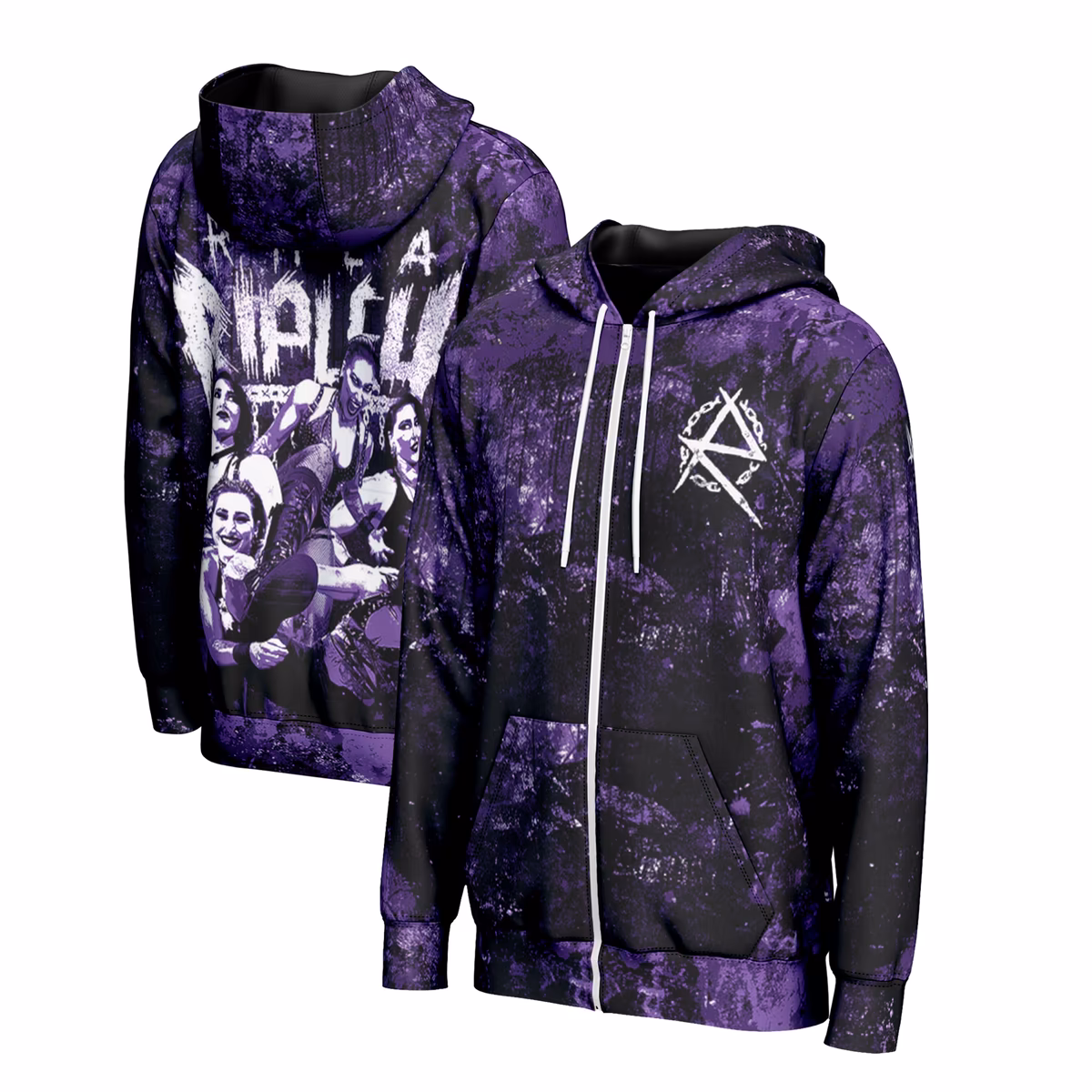 Men's ProSphere Purple Rhea Ripley Superstar Full-Zip Hoodie