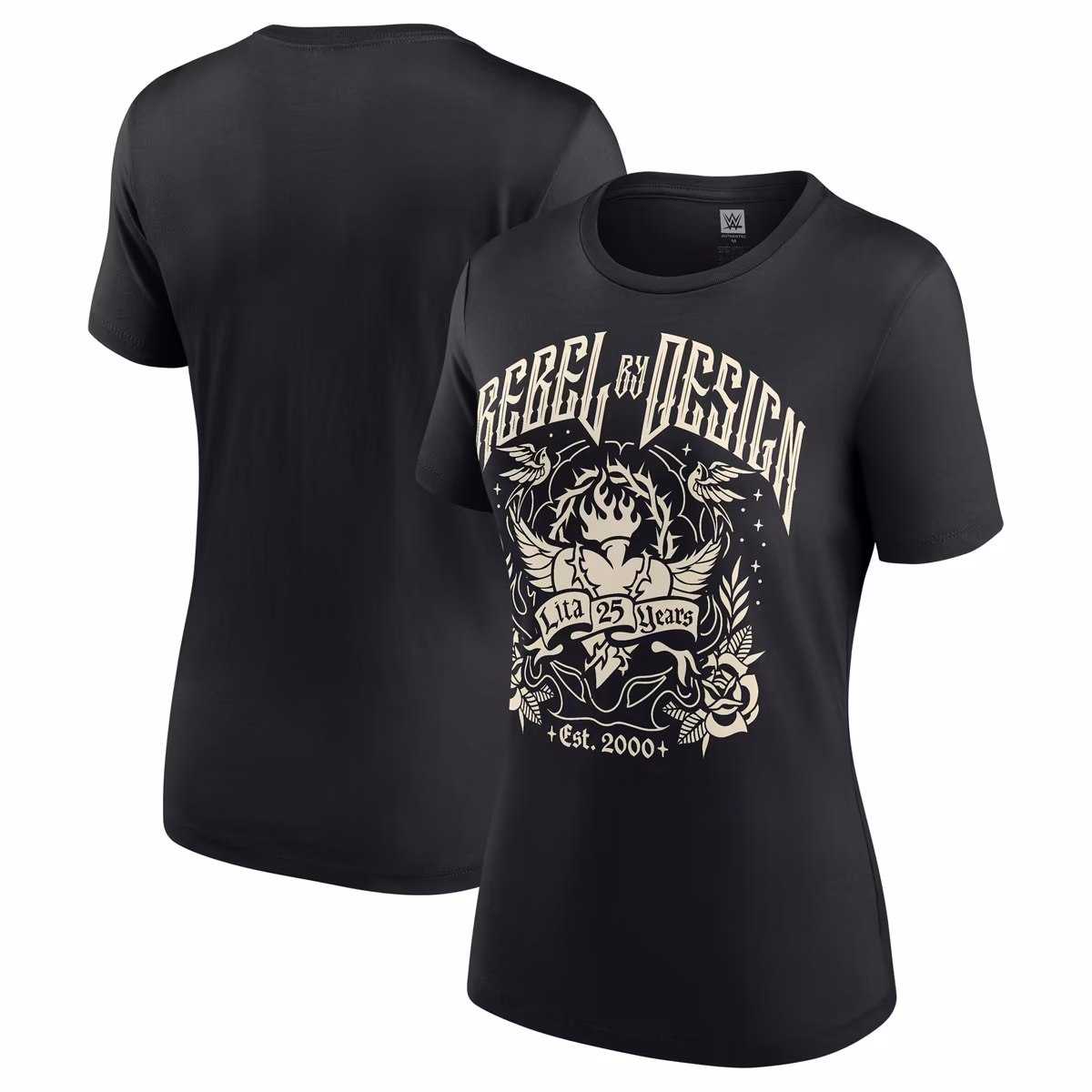 Women's Black Lita 25 Years Logo T-Shirt 9 Women's Black Lita 25 Years Logo T-Shirt
