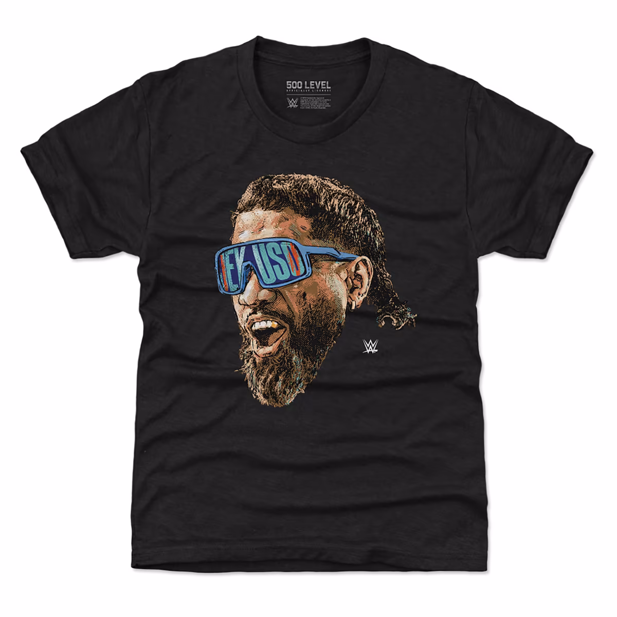 Youth 500 Level Heather Black Jey Uso Sunglasses T-Shirt 11 Youth 500 Level Heather Black Jey Uso Sunglasses T-Shirt