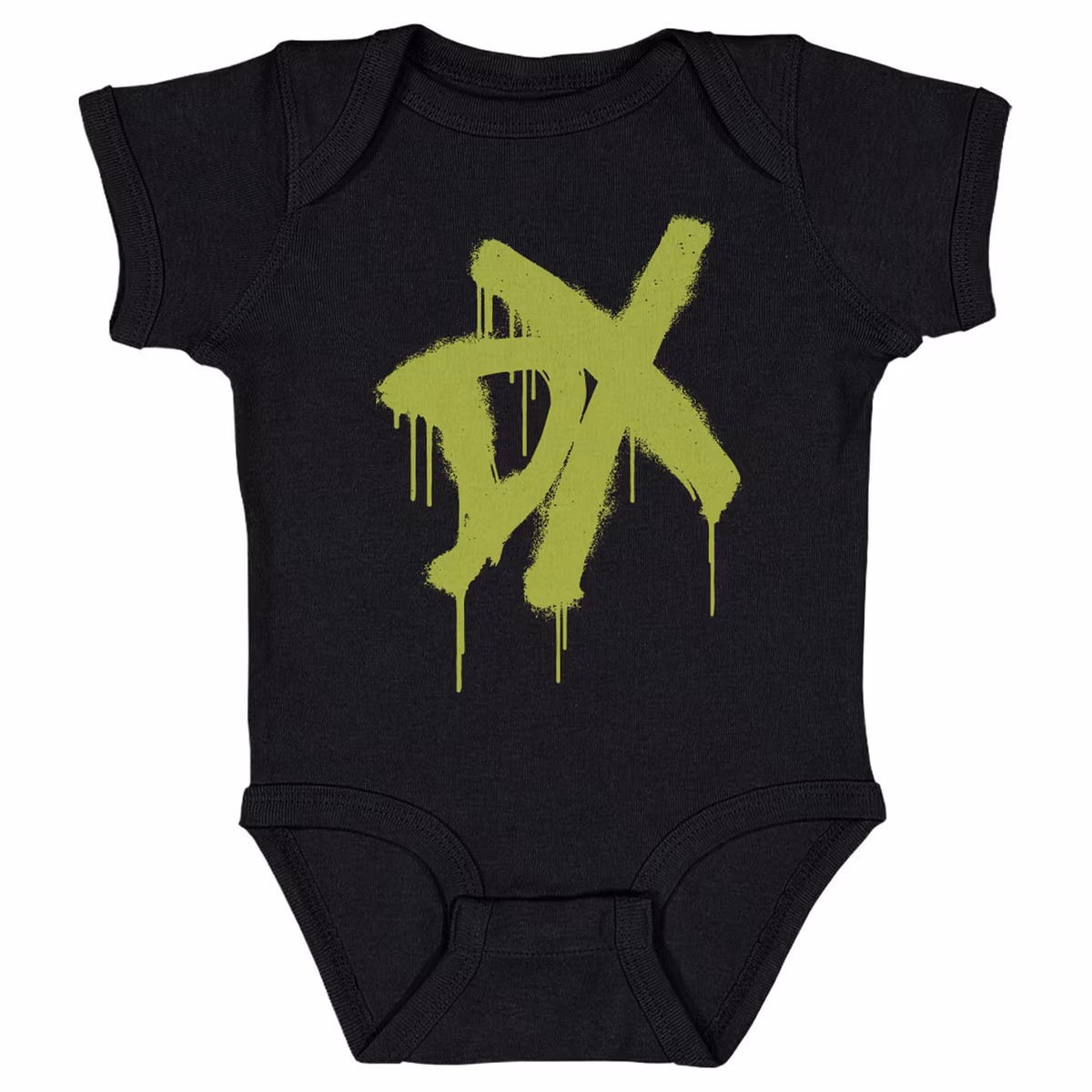 Infant 500 Level  Black D-Generation X Spray Paint Logo Bodysuit