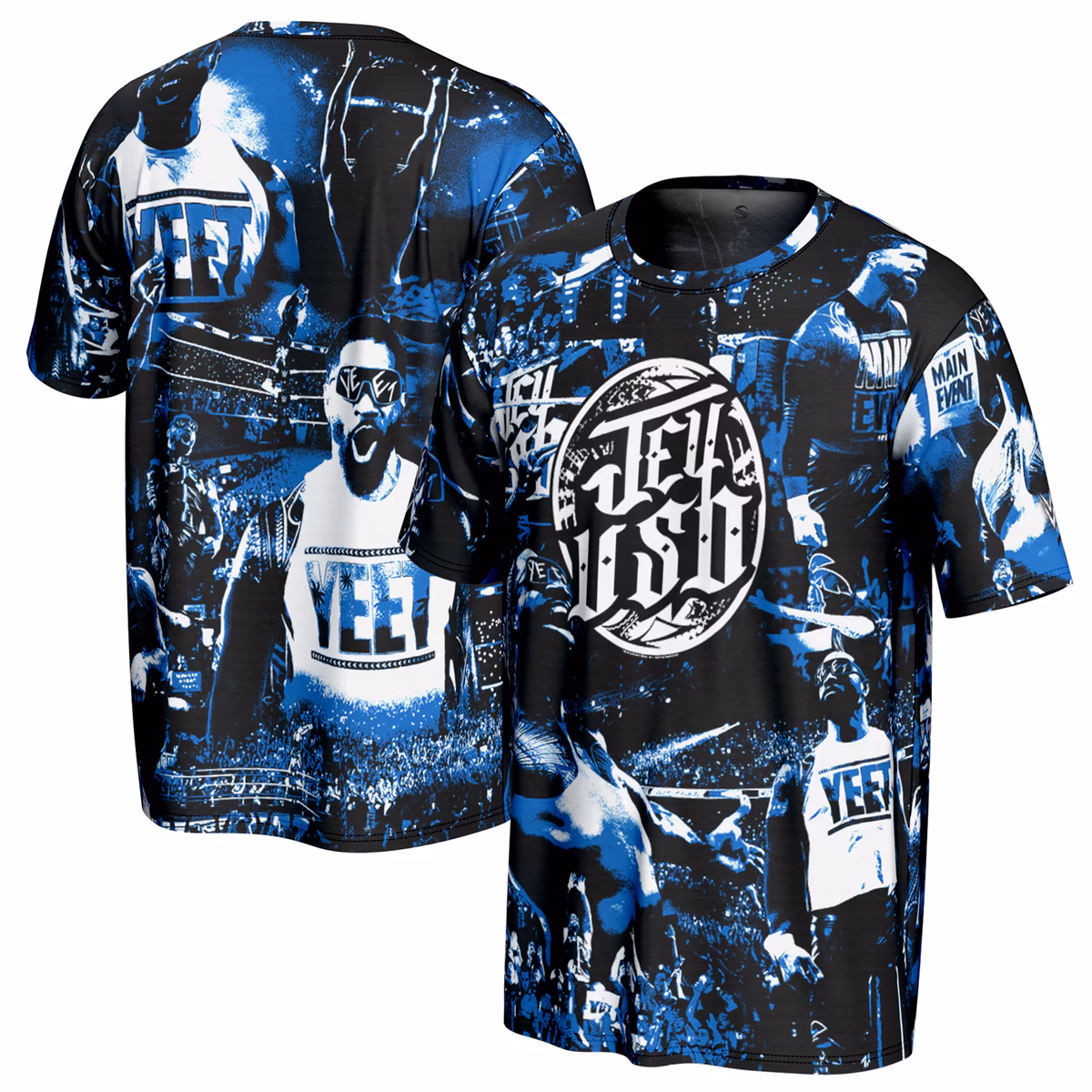 Men's ProSphere Black Jey Uso Crowd T-Shirt 10 Men's ProSphere Black Jey Uso Crowd T-Shirt