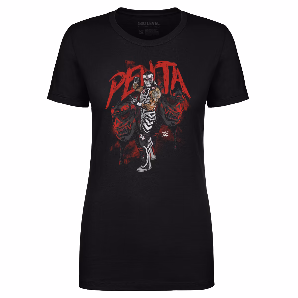 Women's 500 Level Black Penta Grunge Pose T-Shirt