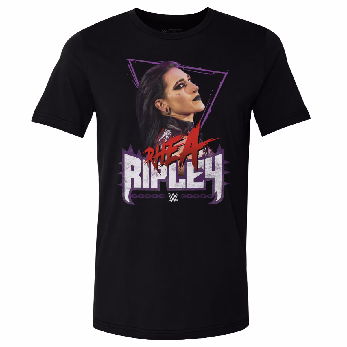 Men's 500 Level Black Rhea Ripley Grunge T-Shirt 1 Men's 500 Level Black Rhea Ripley Grunge T-Shirt