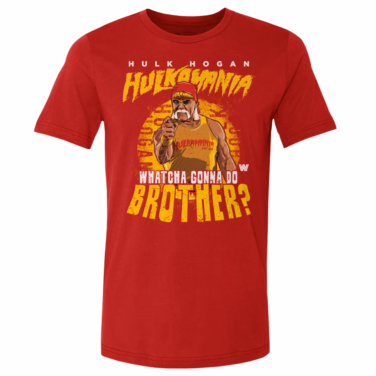 Men's 500 Level Red Hulk Hogan Whatcha Go Do Brother? T-Shirt 1 Men's 500 Level Red Hulk Hogan Whatcha Go Do Brother? T-Shirt
