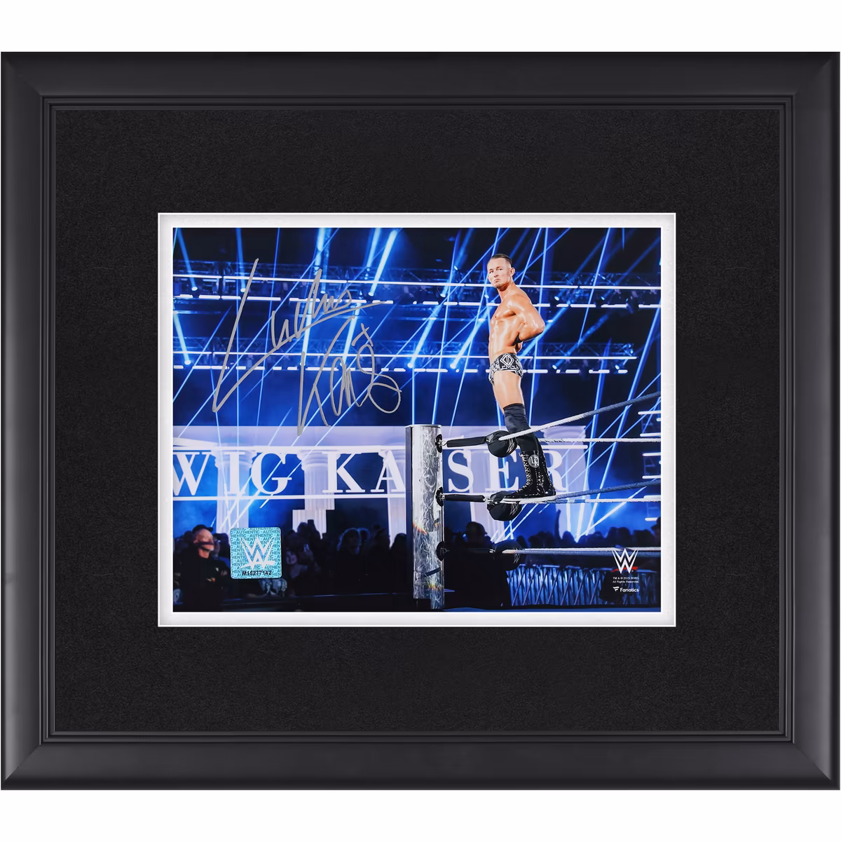 Ludwig Kaiser WWE Autographed Framed 8" x 10" Standing On The Ropes Entrance Photograph 4 Ludwig Kaiser WWE Autographed Framed 8" x 10" Standing On The Ropes Entrance Photograph