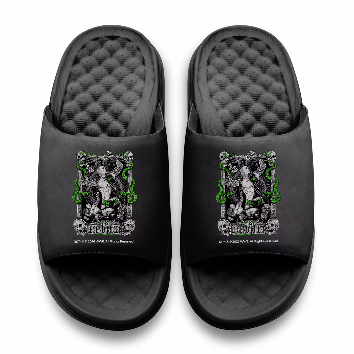Youth ISlide Randy Orton Black WWE Legend Killer Motive Slide Sandals 1 Youth ISlide Randy Orton Black WWE Legend Killer Motive Slide Sandals