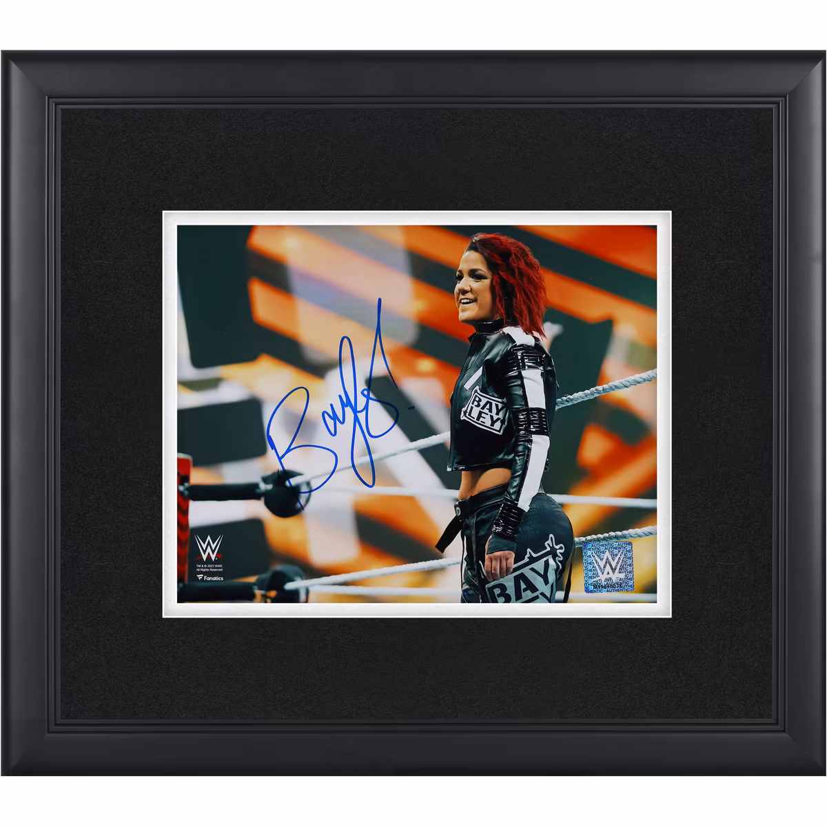 Bayley WWE Autographed Framed 8" x 10" Standing on Apron Photograph 7 Bayley WWE Autographed Framed 8" x 10" Standing on Apron Photograph