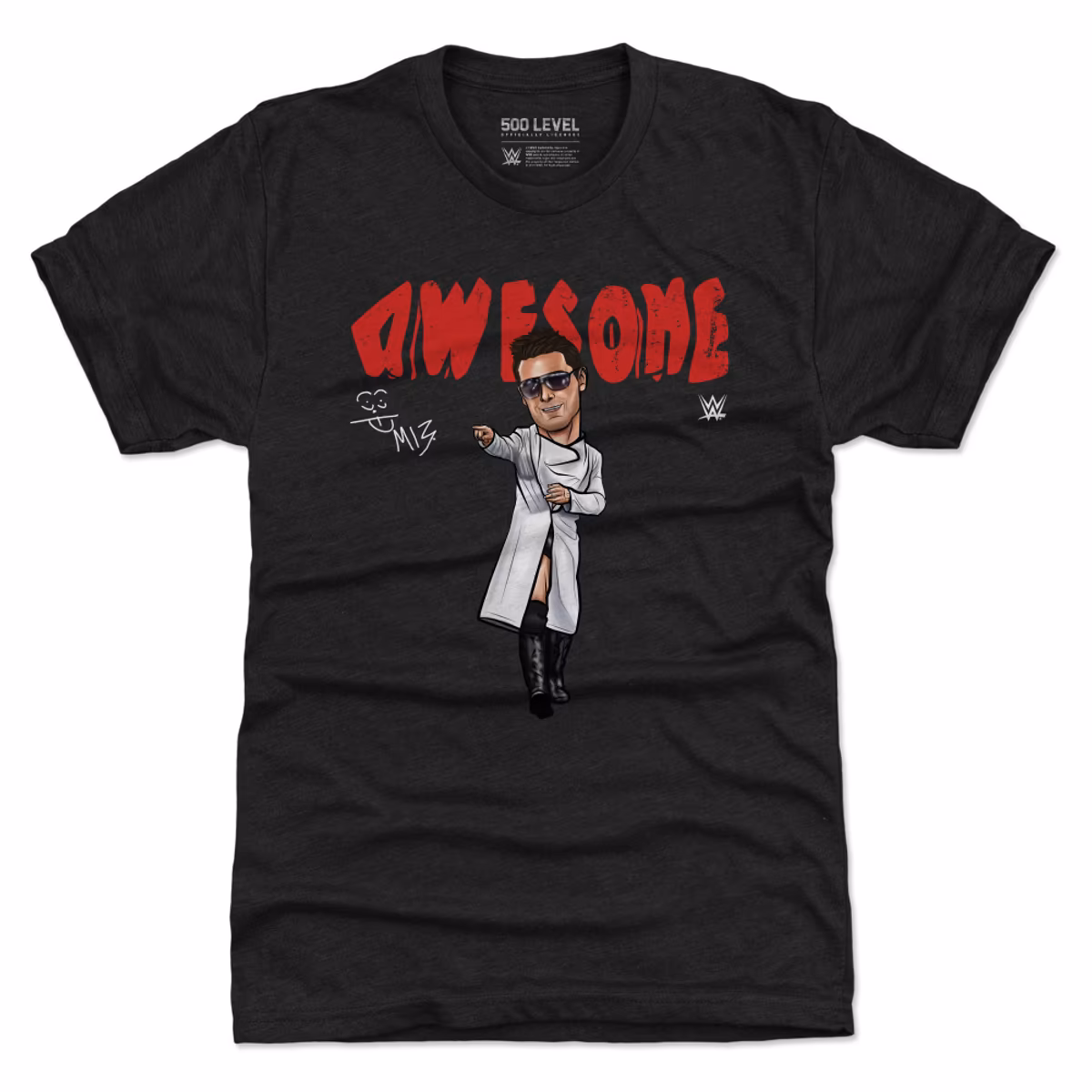 Men's 500 Level Black The Miz Awesome Premium Tri-Blend T-Shirt